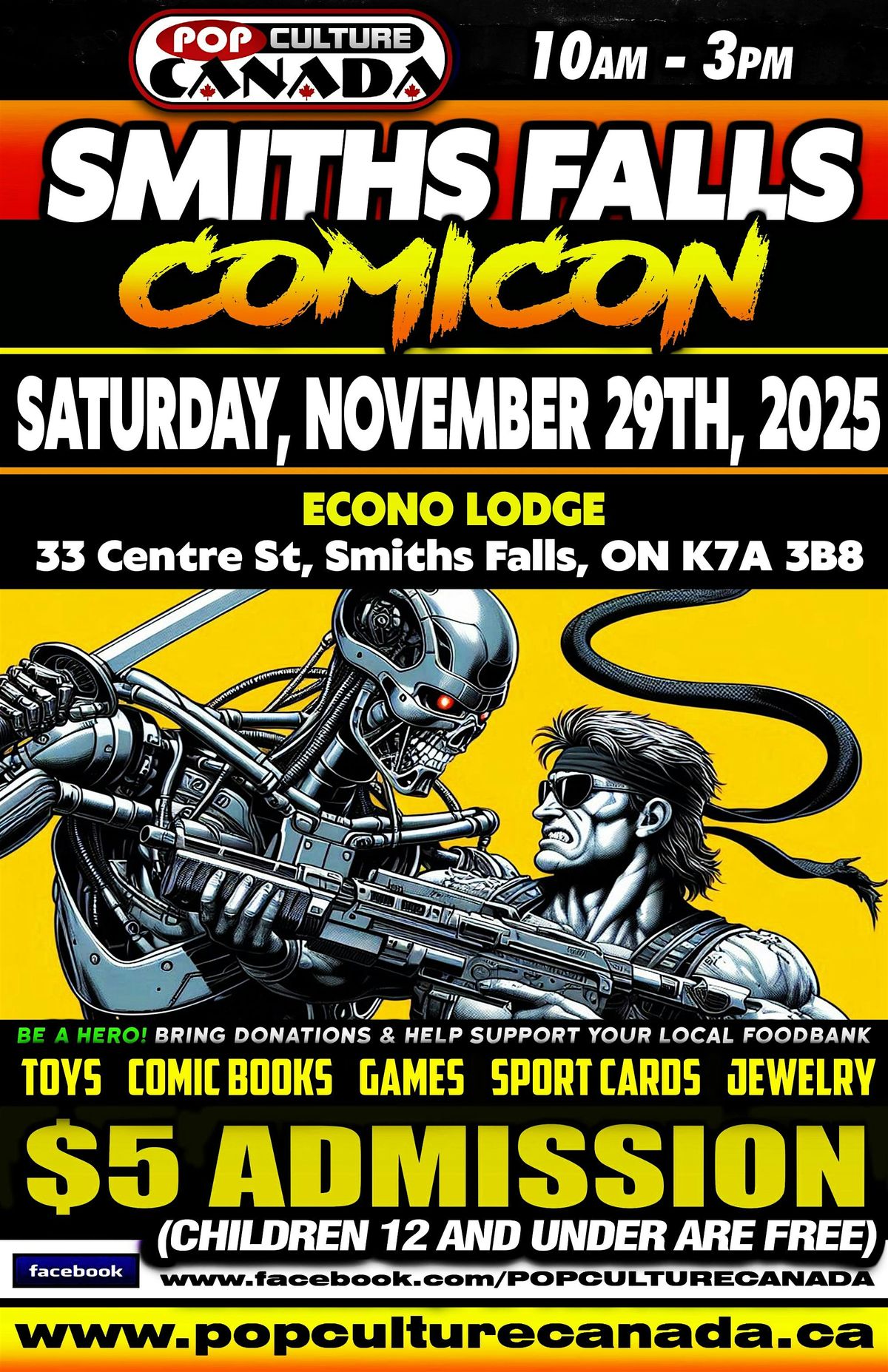Smith's Falls ComiCon : November 29th 2025  :  Comic Con, 29 November | Event in Smiths Falls | AllEvents