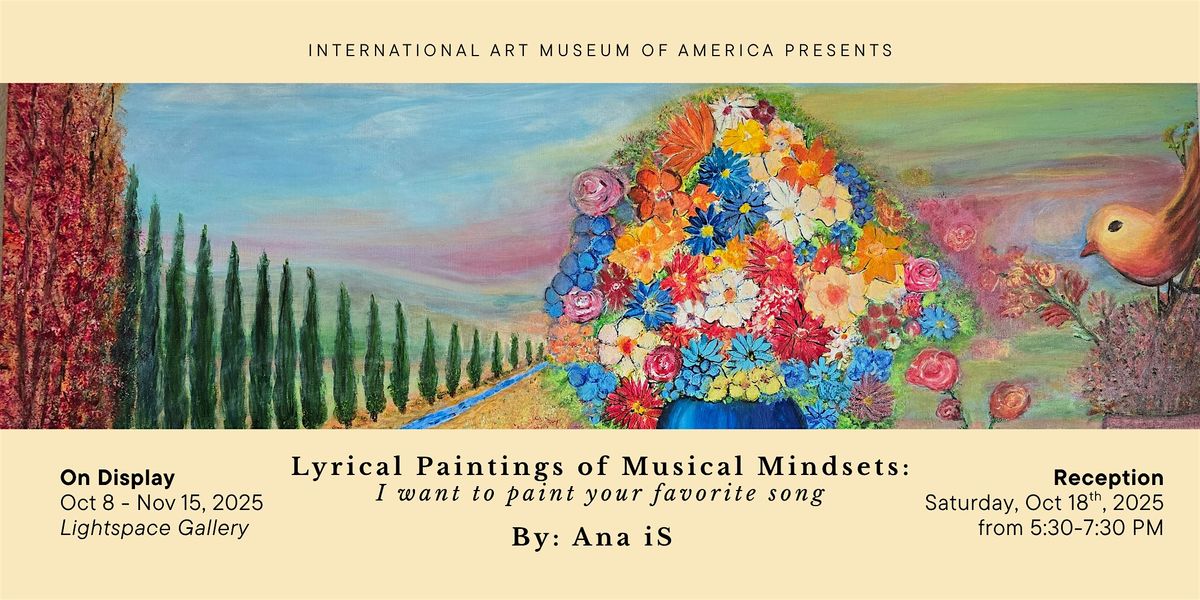 Opening Receptions for Lyrical Paintings of Musical Mindsets by Ana iS, 18 October | Event in San Francisco