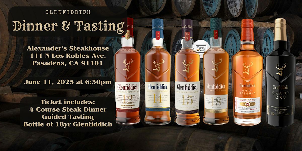 Glenfiddich Dinner at Alexander's Steakhouse, 11 June | Event in Pasadena | AllEvents