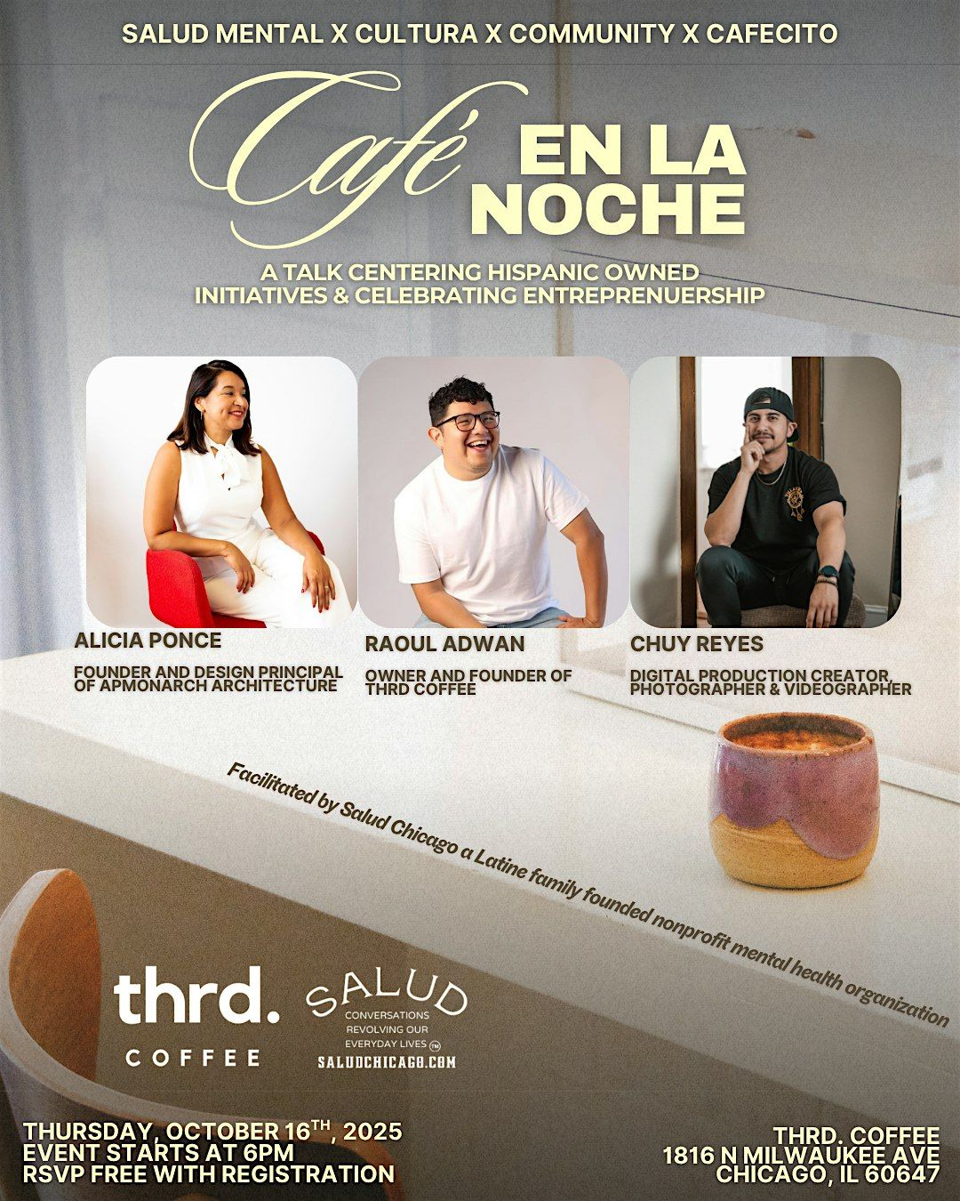 Café en la Noche: Hispanic Entrepreneurship Talk, 16 October | Event in Chicago | AllEvents