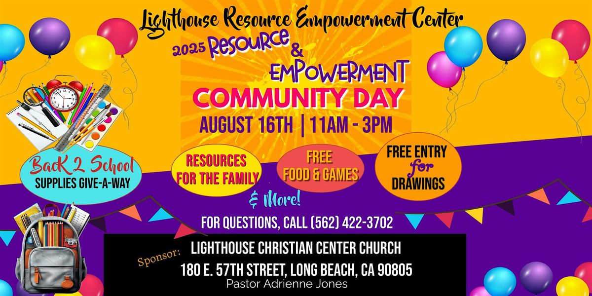 Resource & Empowerment Community Day, 16 August | Event in Long Beach | AllEvents