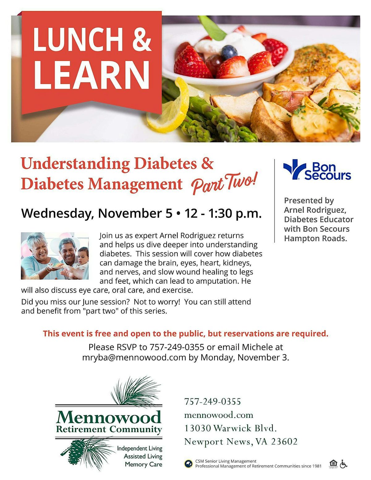 Understanding Diabetes & Diabetes Management Part 2, 5 November | Event in Newport News | AllEvents