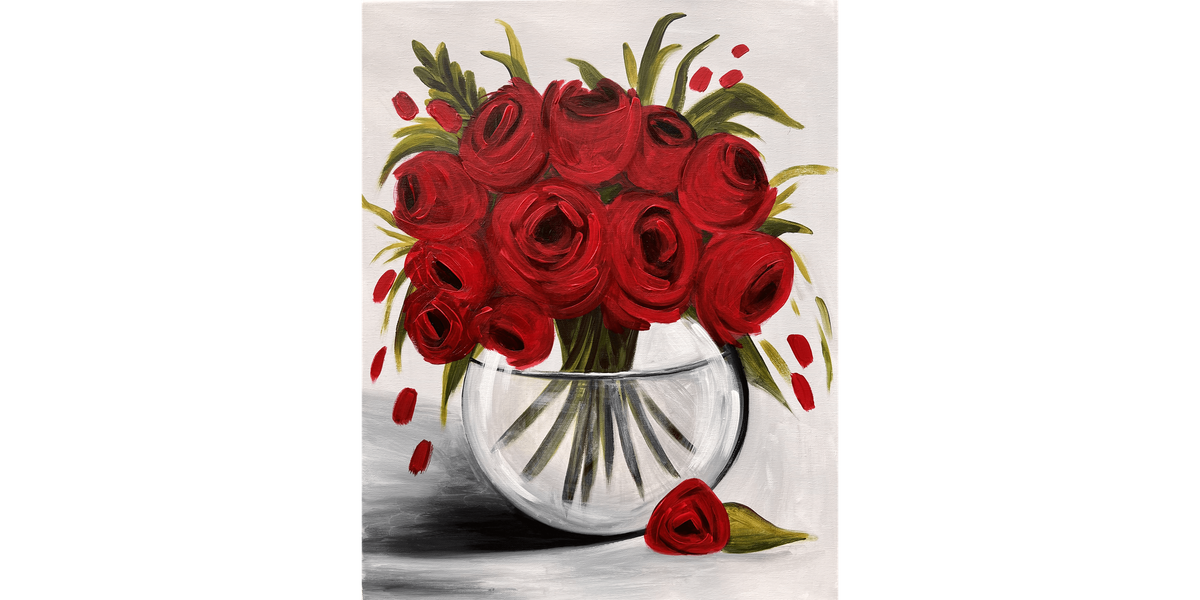 Radiant Red Roses - Paint and Sip in Phoenix | Classpop!™, Pinot's ...
