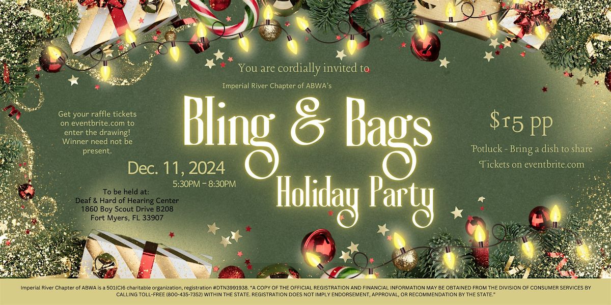 ABWA Imperial Rivers Bling & Bags Holiday Party is back!, Deaf