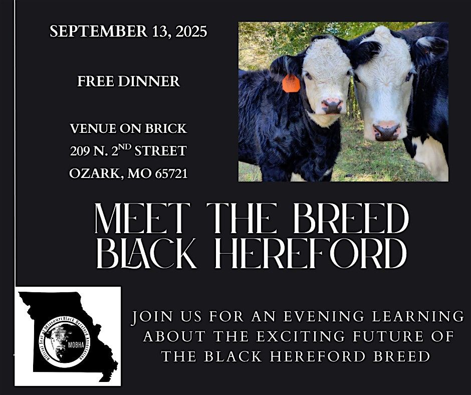 Meet The Breed, Black Hereford, 13 September | Event in Ozark | AllEvents