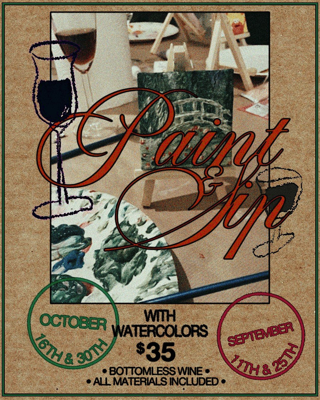 PAINT AND SIP w/ BOTTOMLESS WINE (WATERCOLOR SERIES) - (AGE 21+) | Event in Seattle | AllEvents