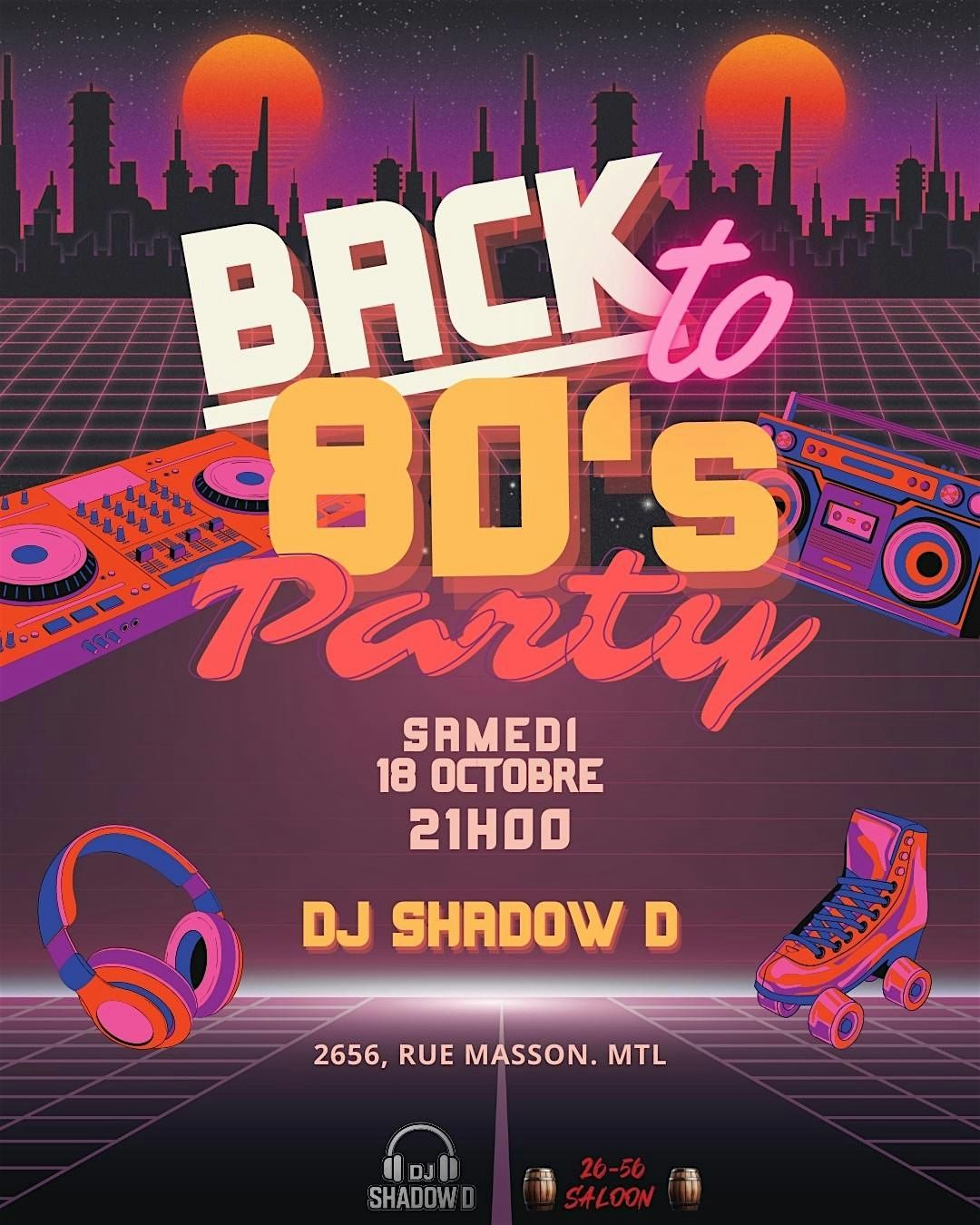 Back to 80's party!, 18 October | Event in Montréal | AllEvents