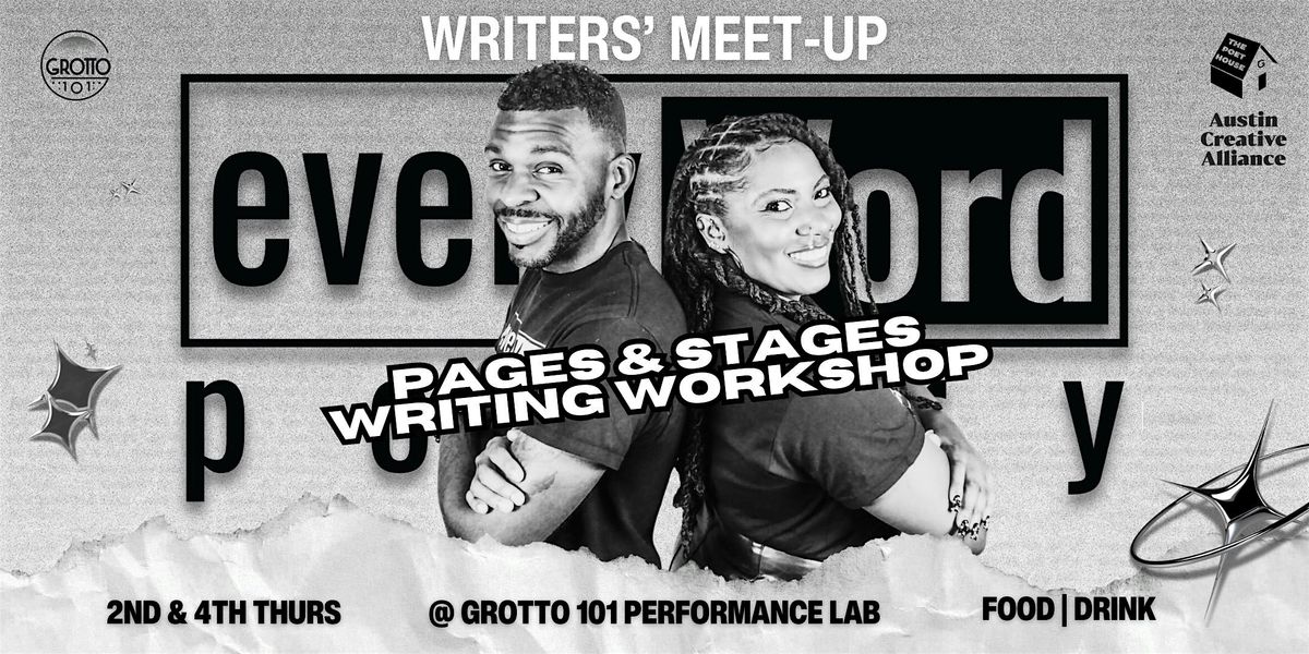 Pages and Stages Writing Workshop | Facilitated by Michael H. & Jasmine G., 10 July | Event in Austin