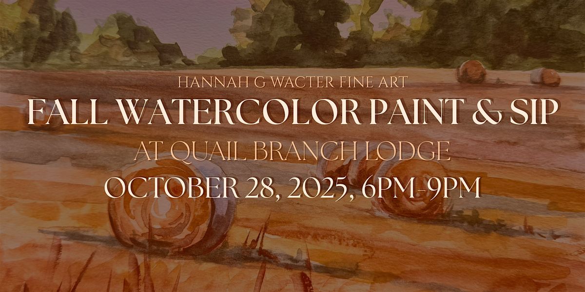 Quail Branch Fall Watercolor Paint & Sip, 28 October | Event in Lake Park | AllEvents