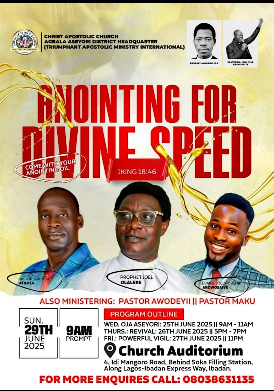 Divine Speed Revival Program, 25 June | Event in Ibadan | AllEvents