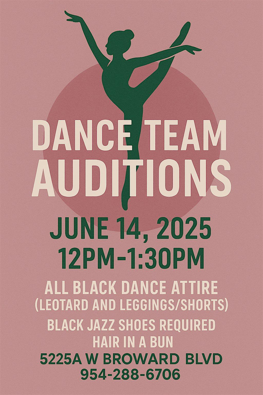 Dance Team Auditions!, 10 June | Event in Plantation | AllEvents