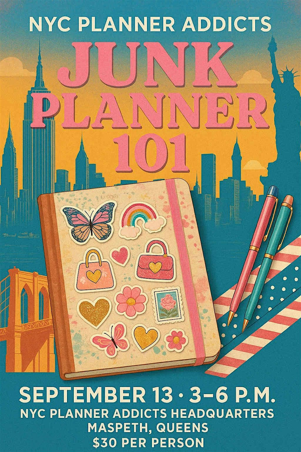 NYC Planner Addict's Junk Planner 101, 13 September | Event in Maspeth | AllEvents