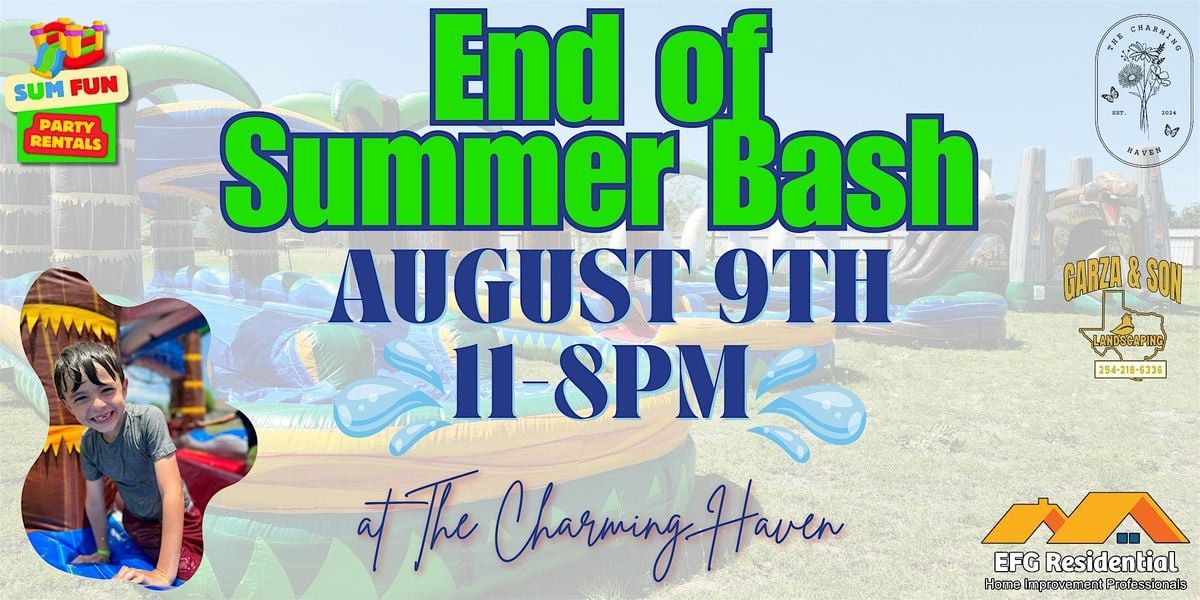 End of Summer Bash at The Charming Haven, 9 August | Event in Killeen | AllEvents