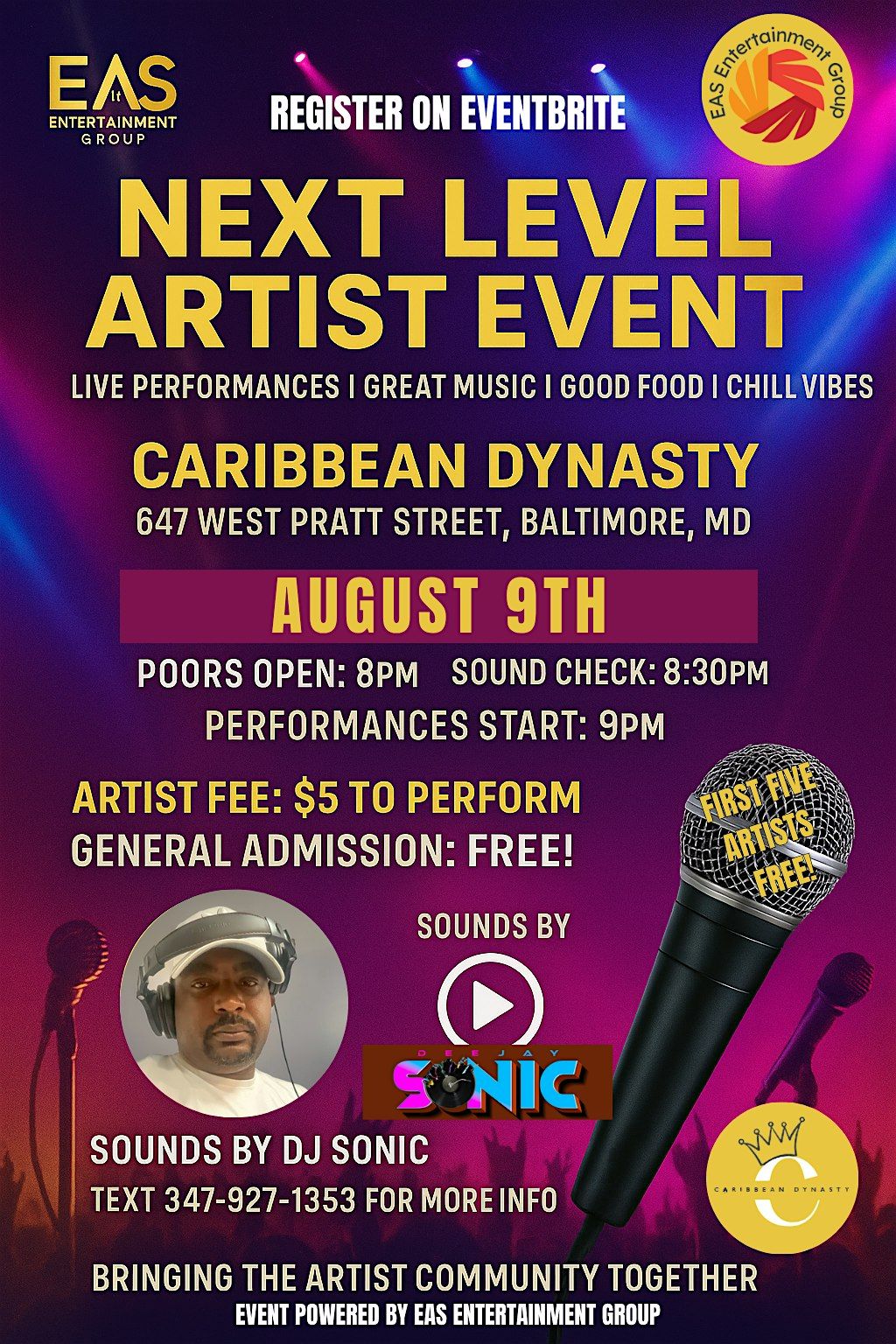 Next Level Artist Event, 9 August | Event in Baltimore | AllEvents