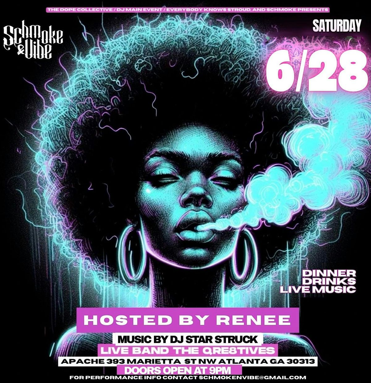 Schmoke N Vibe   " An elevated  Live  R&B  Music and Dinner Experience", 28 June | Event in Atlanta
