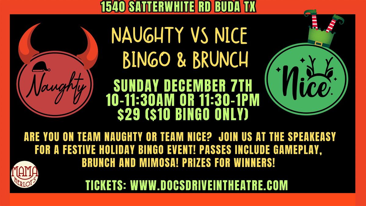 Naughty Vs Nice Bingo & Brunch at the Speakeasy, 7 December | Event in Buda | AllEvents