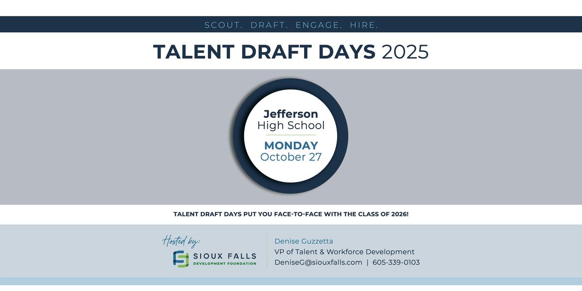 Talent Draft Day 2025 - Jefferson High School, 27 October | Event in Sioux Falls | AllEvents