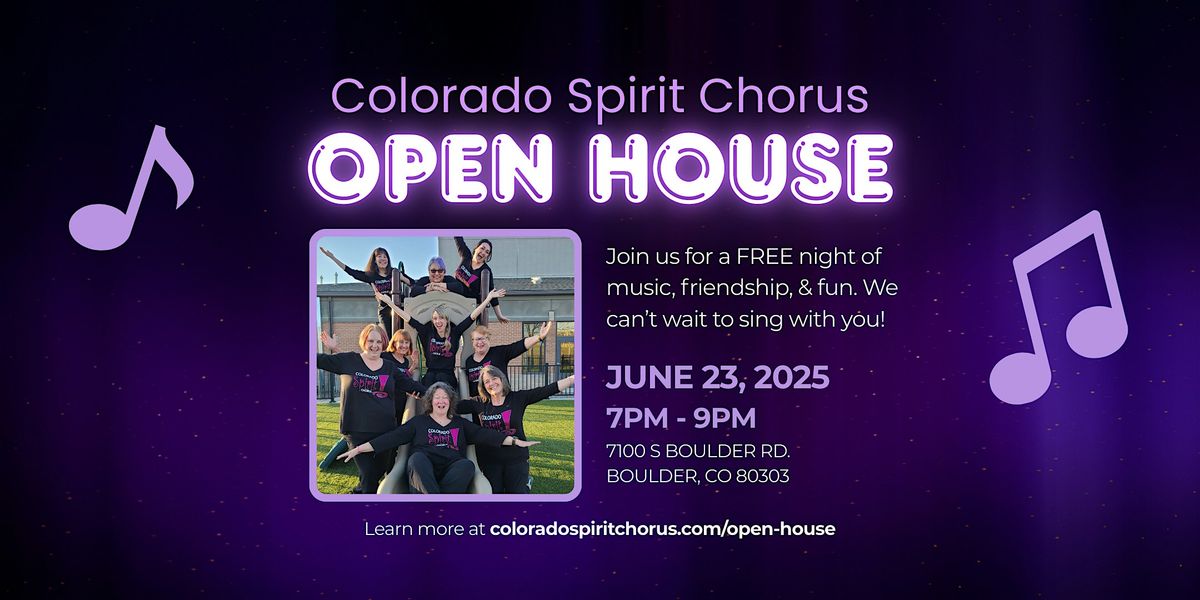 Colorado Spirit Chorus Open House, 23 June | Event in Boulder | AllEvents
