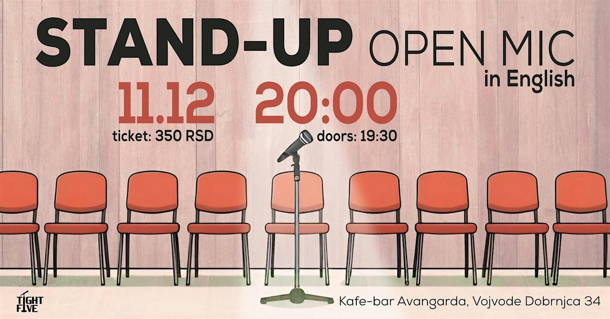 Stand-up open mic, 11 December | Event in Beograd | AllEvents