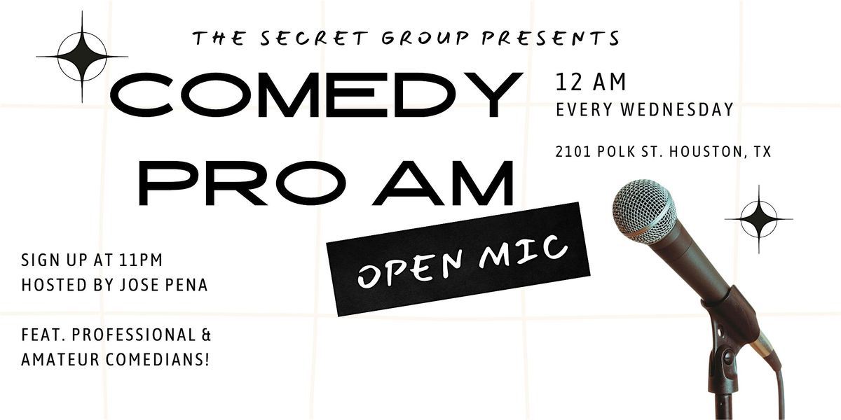 Comedy Pro-Am: OPEN MIC, 3 September | Event in Houston | AllEvents