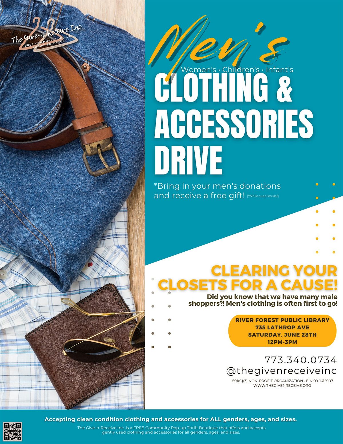Clearing Closets for a Cause - Clothing Drive, 28 June | Event in River Forest | AllEvents
