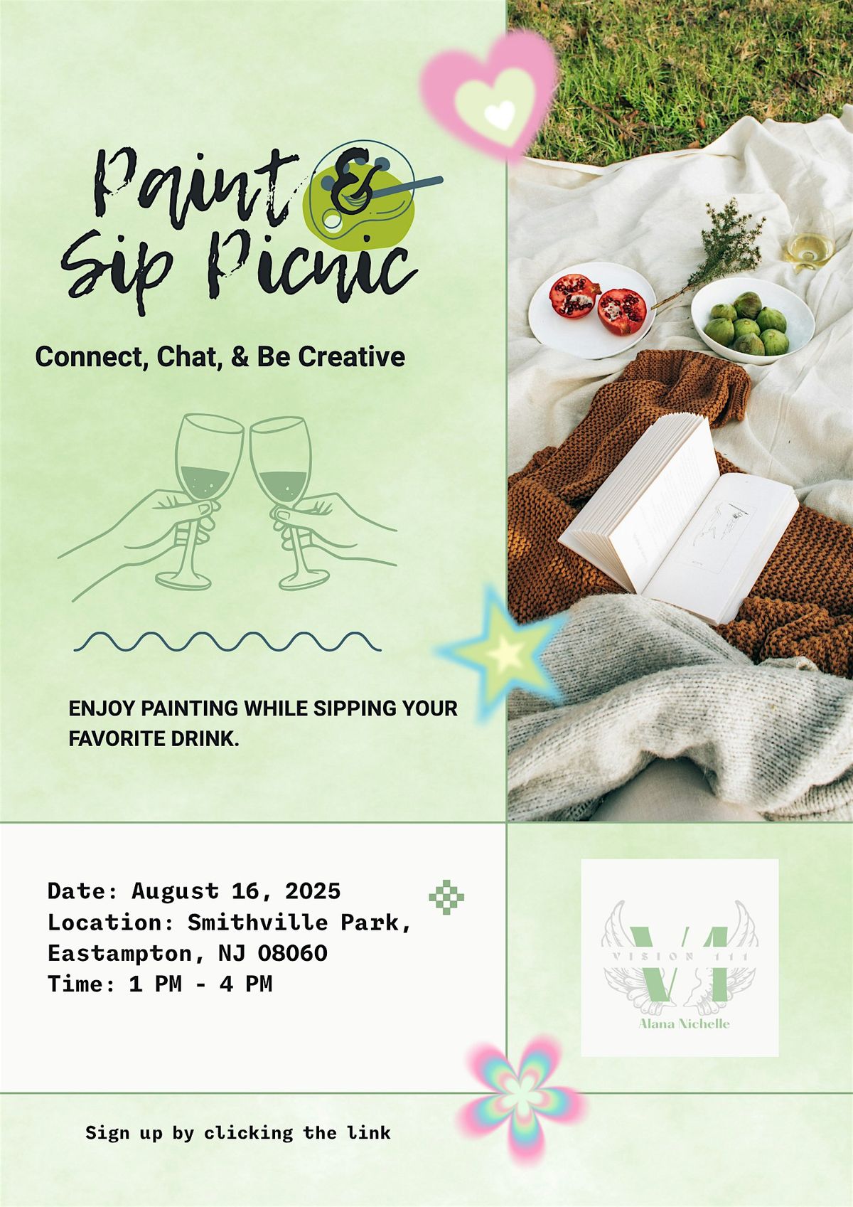 Paint & Sip Picnic, 16 August | Event in Eastampton Township | AllEvents