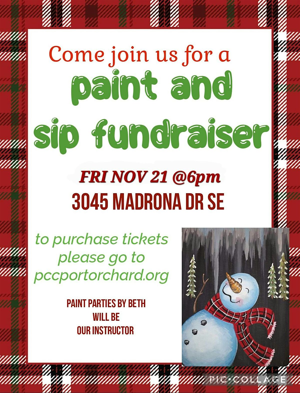 Snowman Paint and Sip Fundraiser, 21 November | Event in Port Orchard | AllEvents