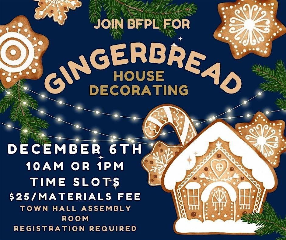 Gingerbread House (All Ages Program- $25/materials fee), 6 December | Event in Naugatuck | AllEvents