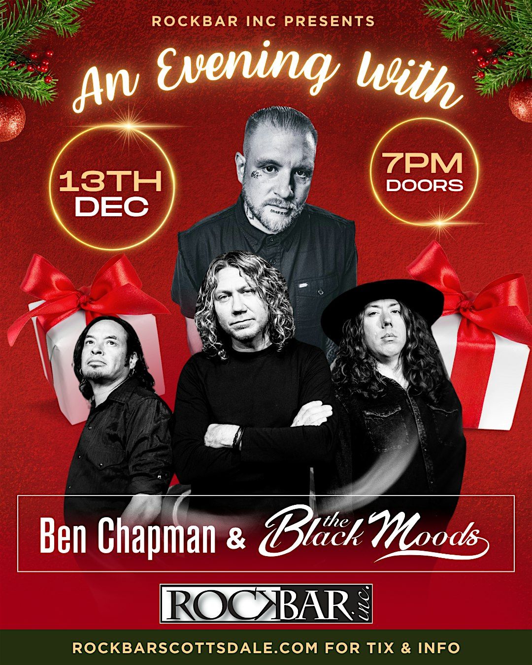 Ben Chapman & The Black Moods, 13 December | Event in Scottsdale | AllEvents