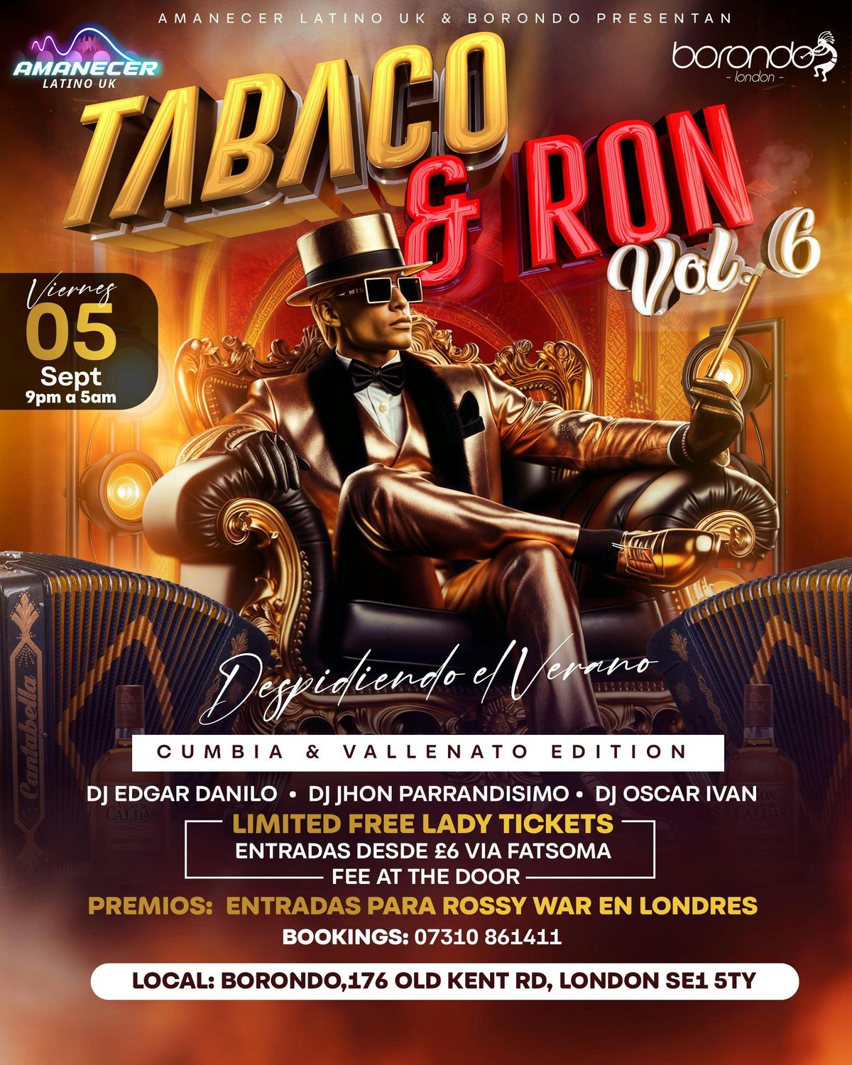 TABACO&amp;RON VOL.6, 5 September | Event in London | AllEvents