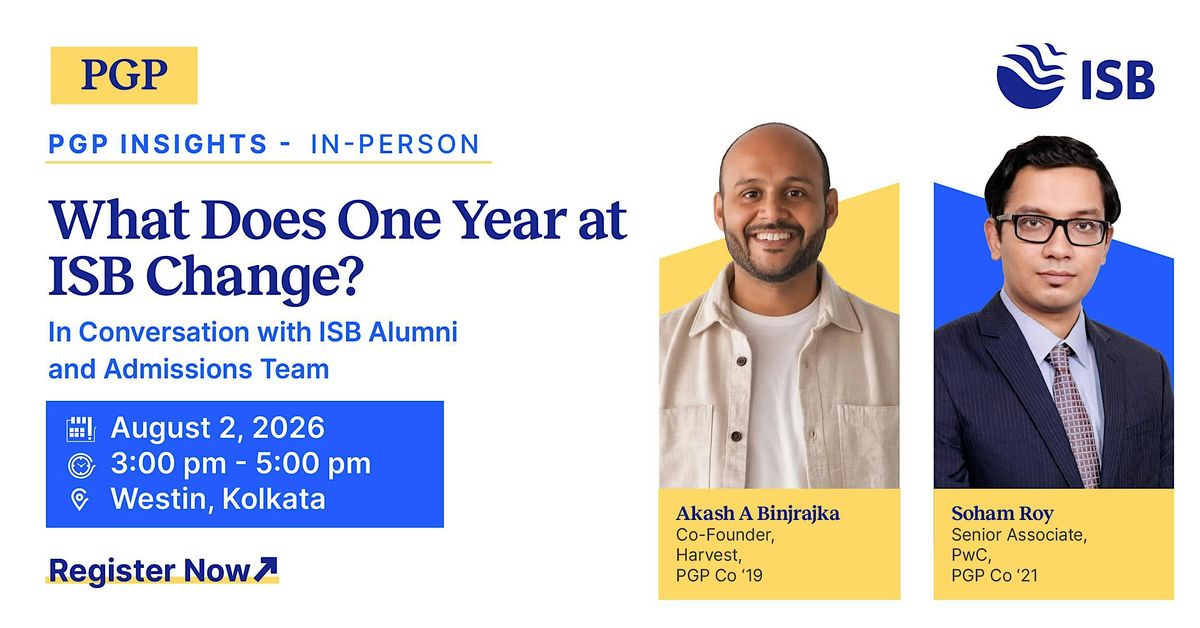 PGP YL Insights: Meet ISB Faculty and Admissions Team in Bengaluru