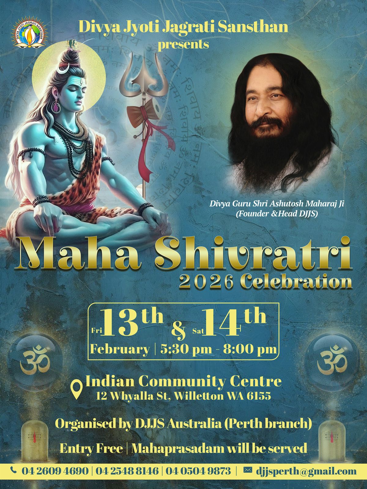 Mahashivratri 2026, Indian Community Centre (ICC), Willetton, 13 ...