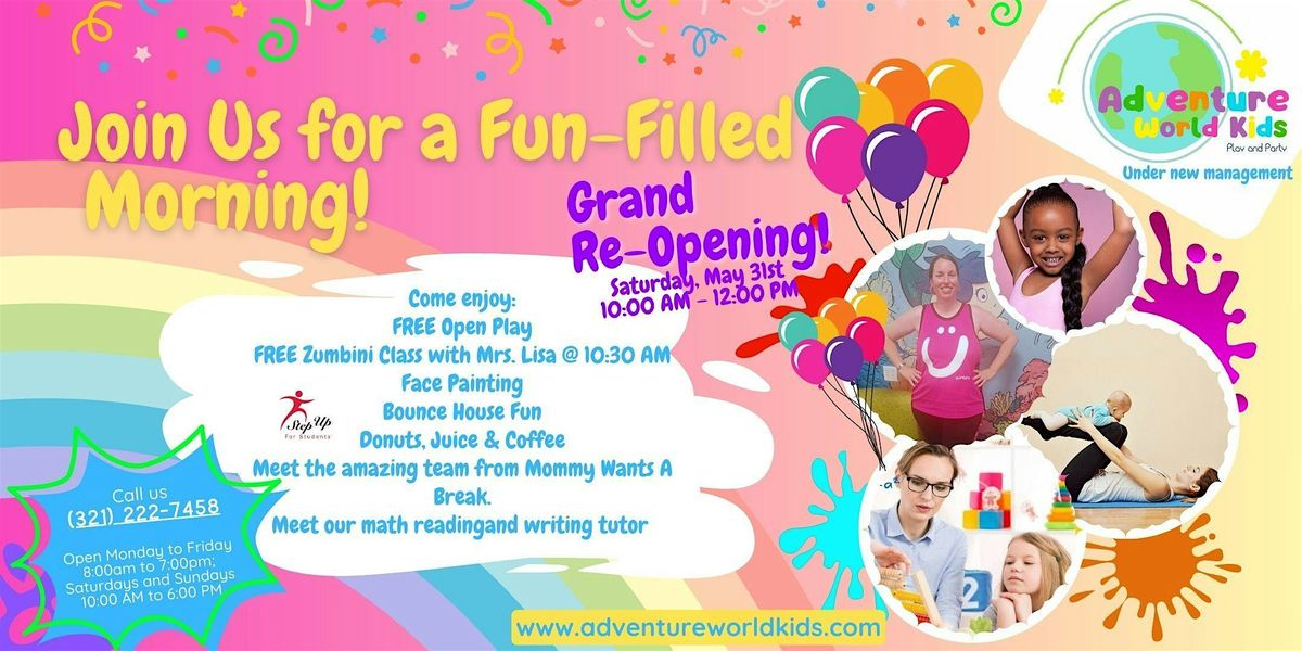 Adventure World Kids - Open play Zumbini, Face Painting, Bounce House Fun, 31 May | Event in St. Cloud | AllEvents