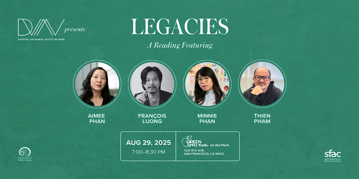 DVAN Reading Series | Legacies, 29 August | Event in San Francisco | AllEvents