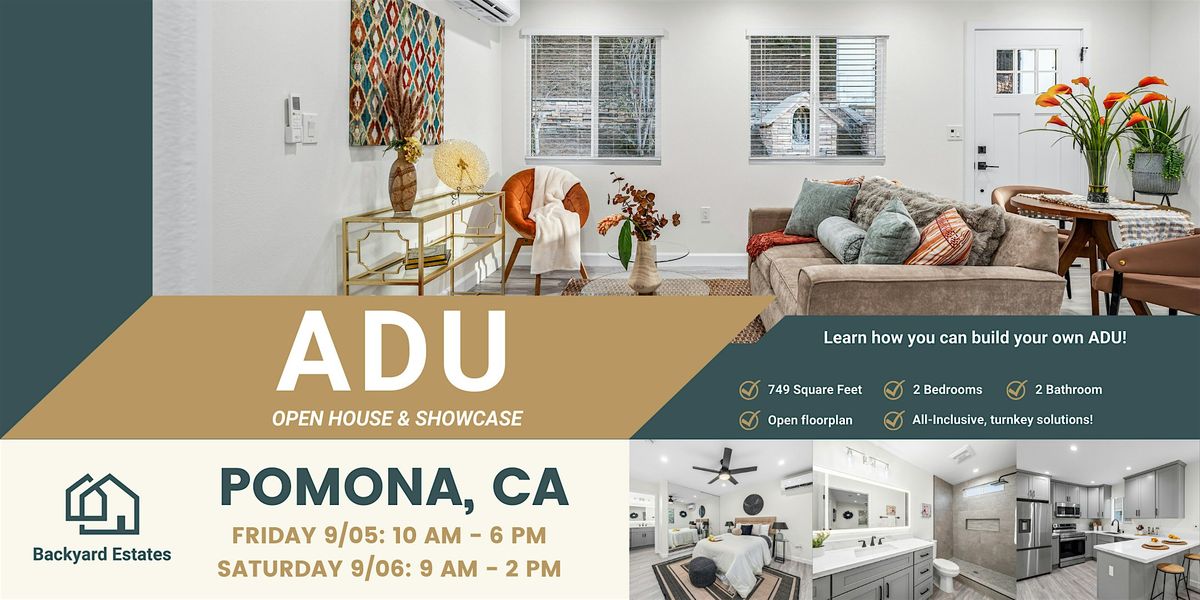 ADU Open House & Showcase in Pomona, 5 September | Event in Pomona | AllEvents