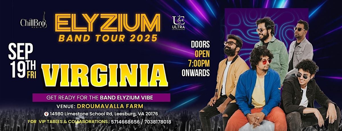 Band Elyzium Live in Virginia - Sep 19th, 19 September | Event in Leesburg | AllEvents