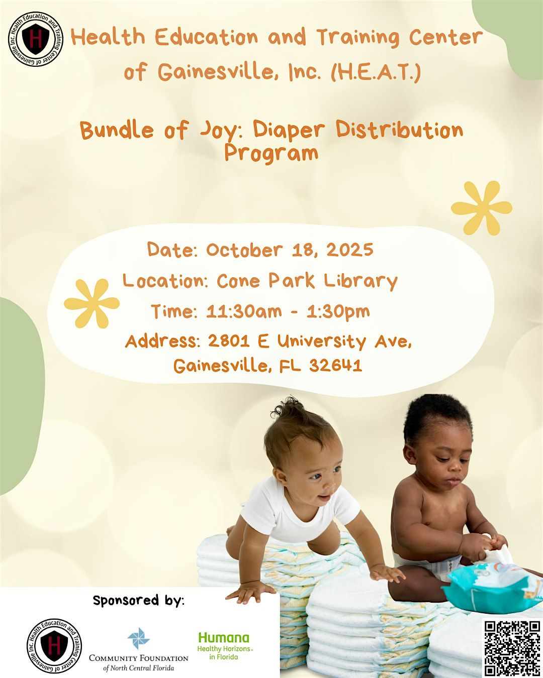 Bundle of Joy Diaper Distribution Program, 18 October | Event in Gainesville | AllEvents