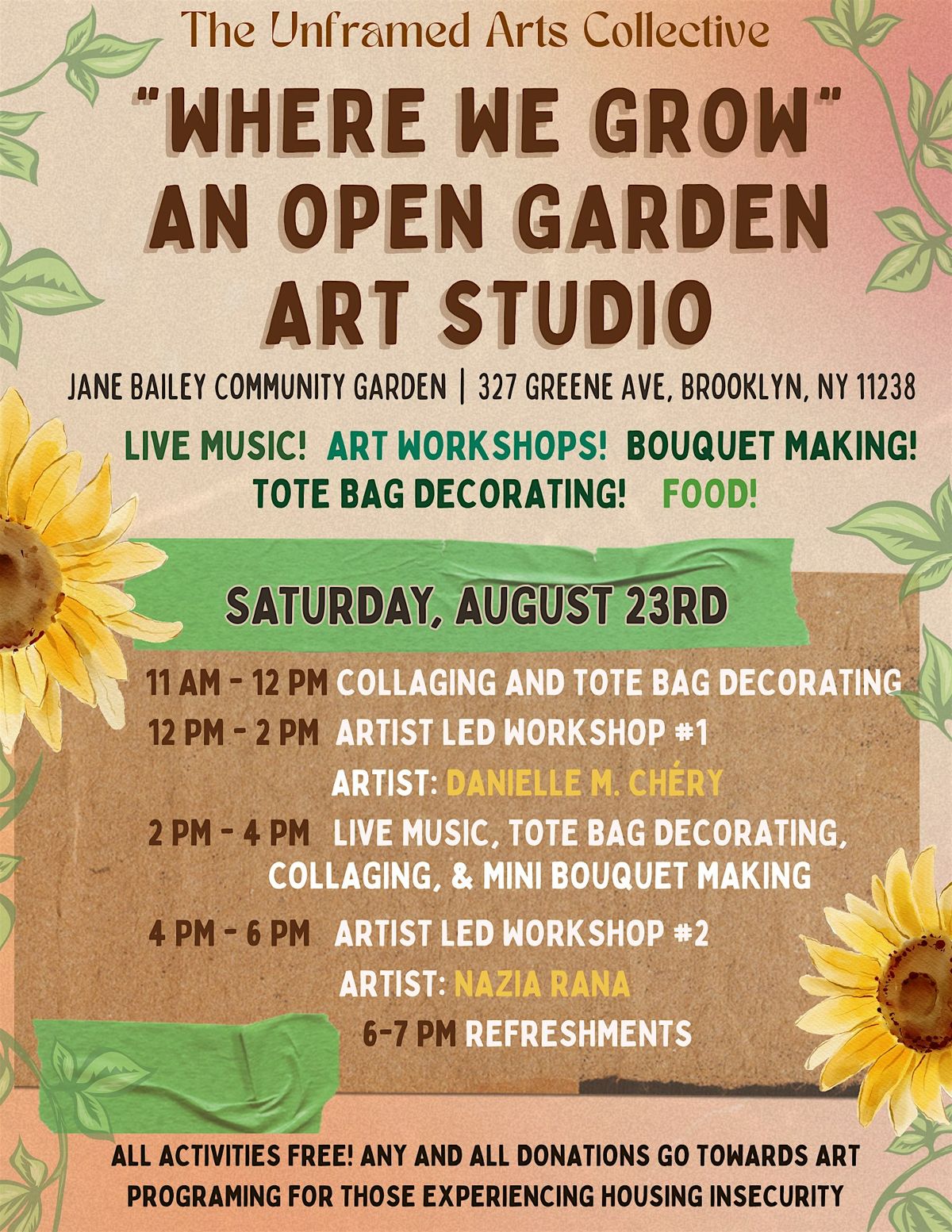 "Where We Grow" - An Open Art Garden Studio, 23 August | Event in Brooklyn | AllEvents