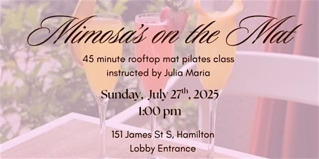 Mats & Mimosas, 27 July | Event in Hamilton | AllEvents