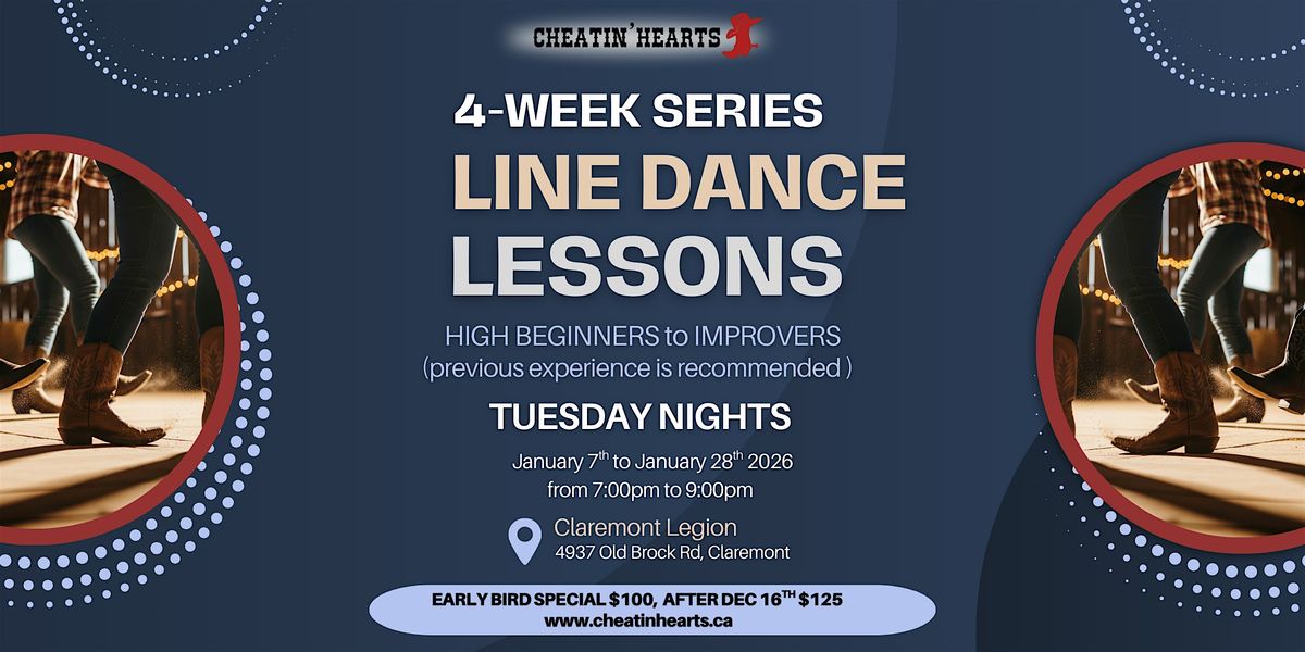 4-week Line Dancing Series at Claremont Legion, 6 January | Event in Pickering | AllEvents