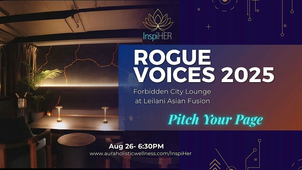 InspiHER Rogue Voices: Pitch Your Page, 26 August | Event in Aurora | AllEvents