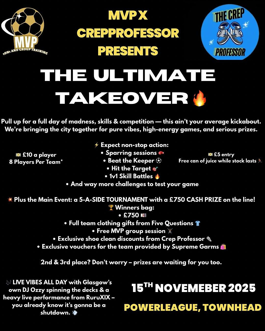 MVP X CREPPROFESSOR - THE ULTIMATE TAKEOVER, 15 November | Event in Glasgow | AllEvents
