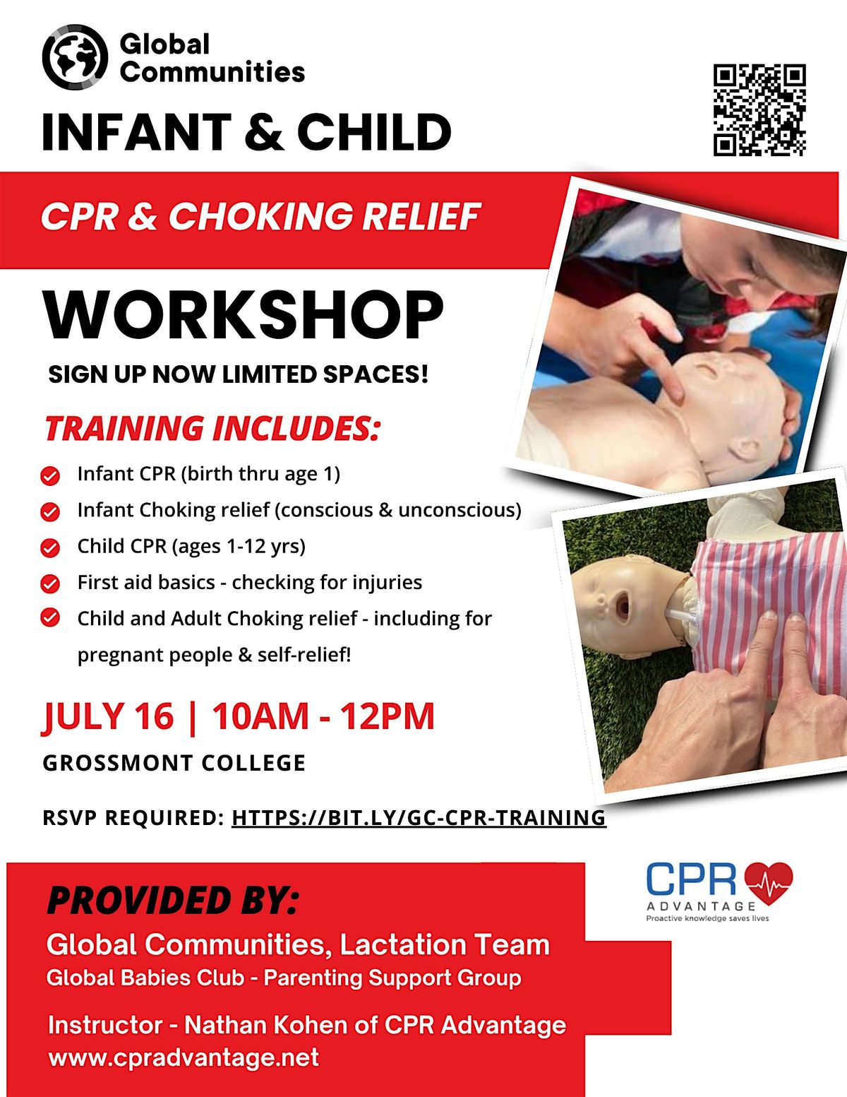 Infant & Child CPR Choking Relief Workshop, 16 July | Event in El Cajon | AllEvents