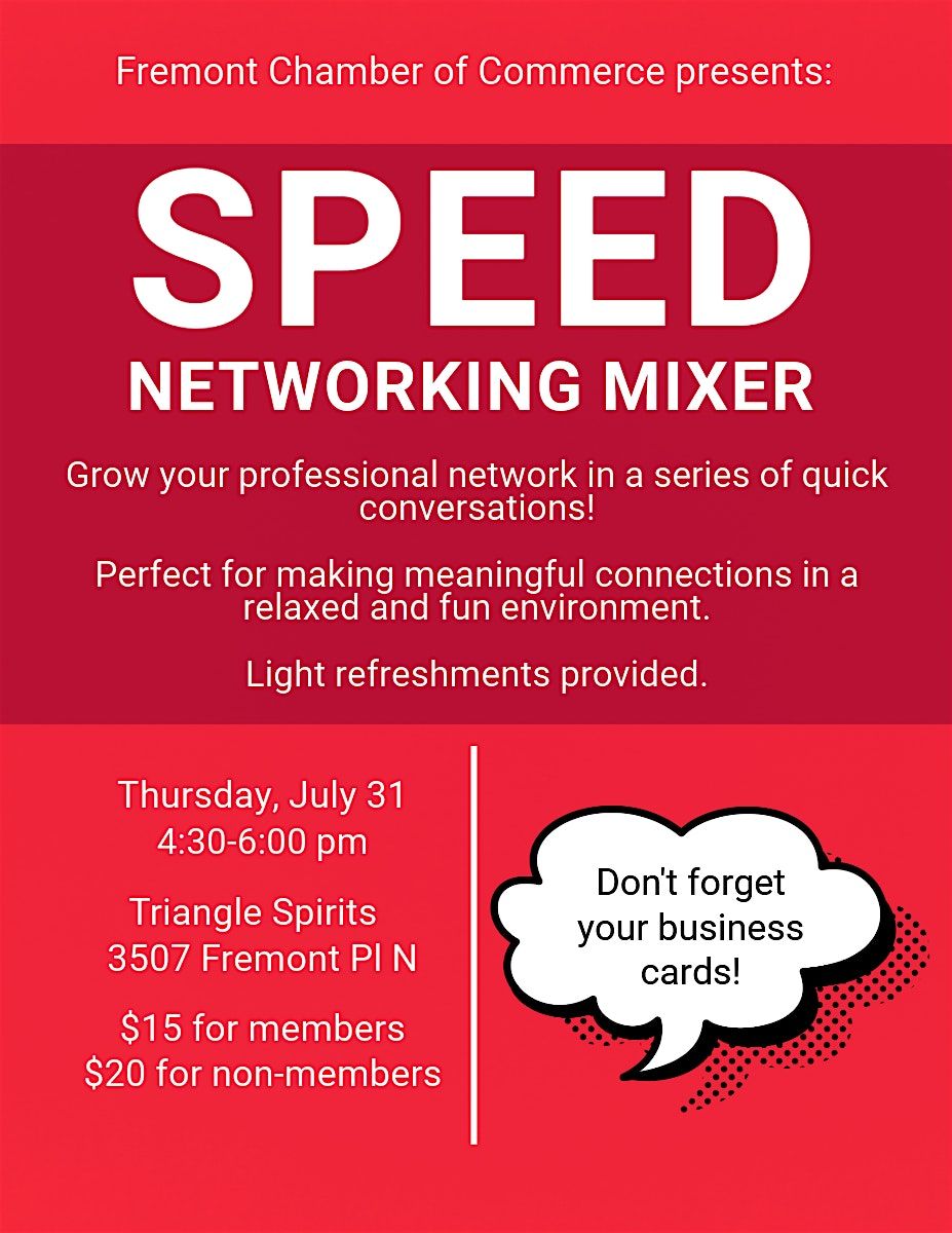 Speed Networking Mixer, 31 July | Event in Seattle | AllEvents