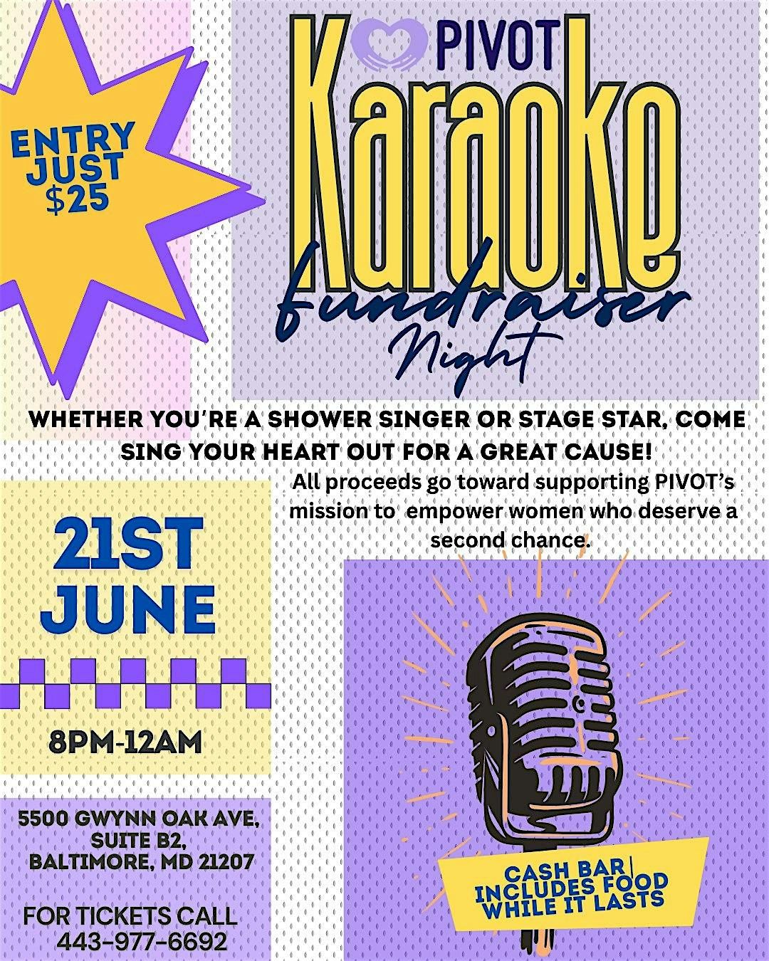 PIVOT Karaoke Fundraiser, 21 June | Event in Baltimore | AllEvents