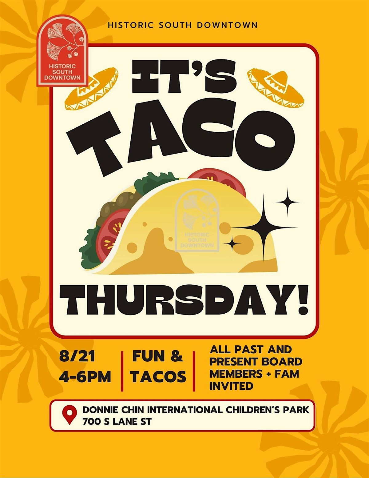 Taco Thursday w. HSD Board Members!, 21 August | Event in Seattle | AllEvents