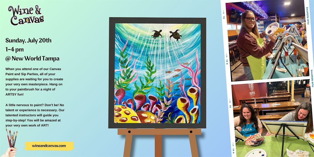 Tampa Sip and Paint – Swimming with Turtles, 20 July | Event in Tampa | AllEvents