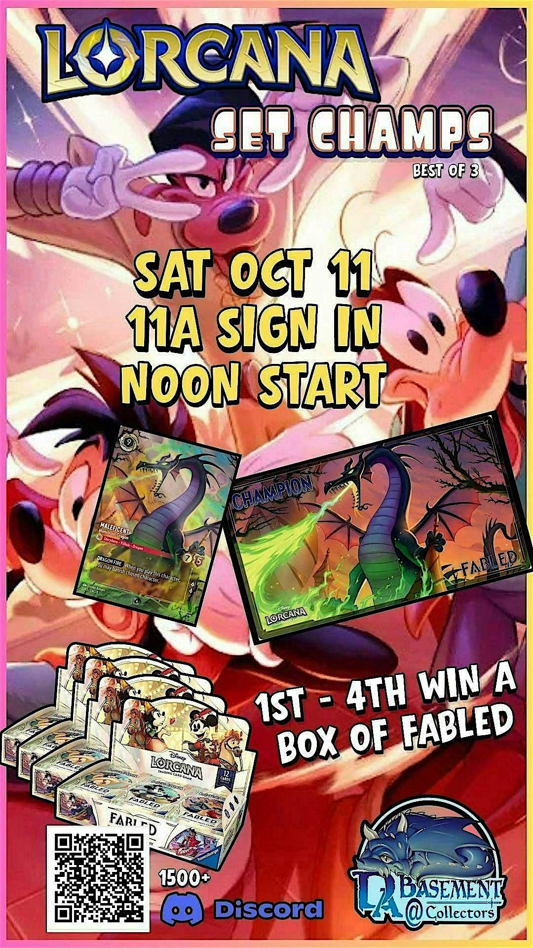 Lorcana Set Champs - Win Boxes of Fabled, Playmats, & Promos!, 11 October | Event in Levittown | AllEvents