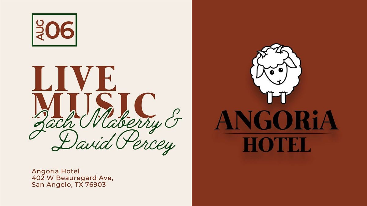 Live Music: Zach Maberry & David Percy w/ Rahr, 6 August | Event in San Angelo | AllEvents