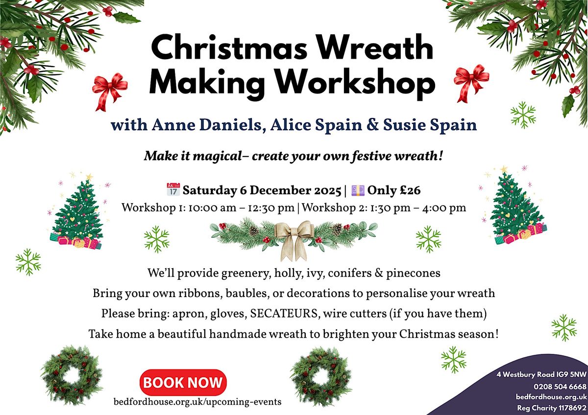 Christmas Wreath Making Workshop, 6 December | Event in Buckhurst Hill | AllEvents